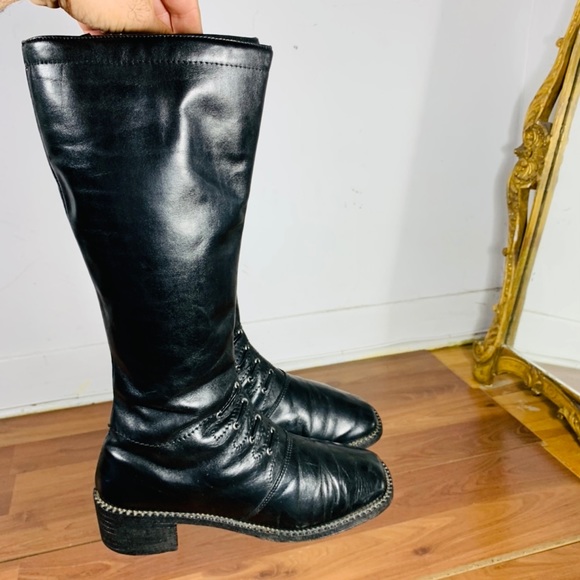 Punk, retro leather boots - Picture 8 of 16